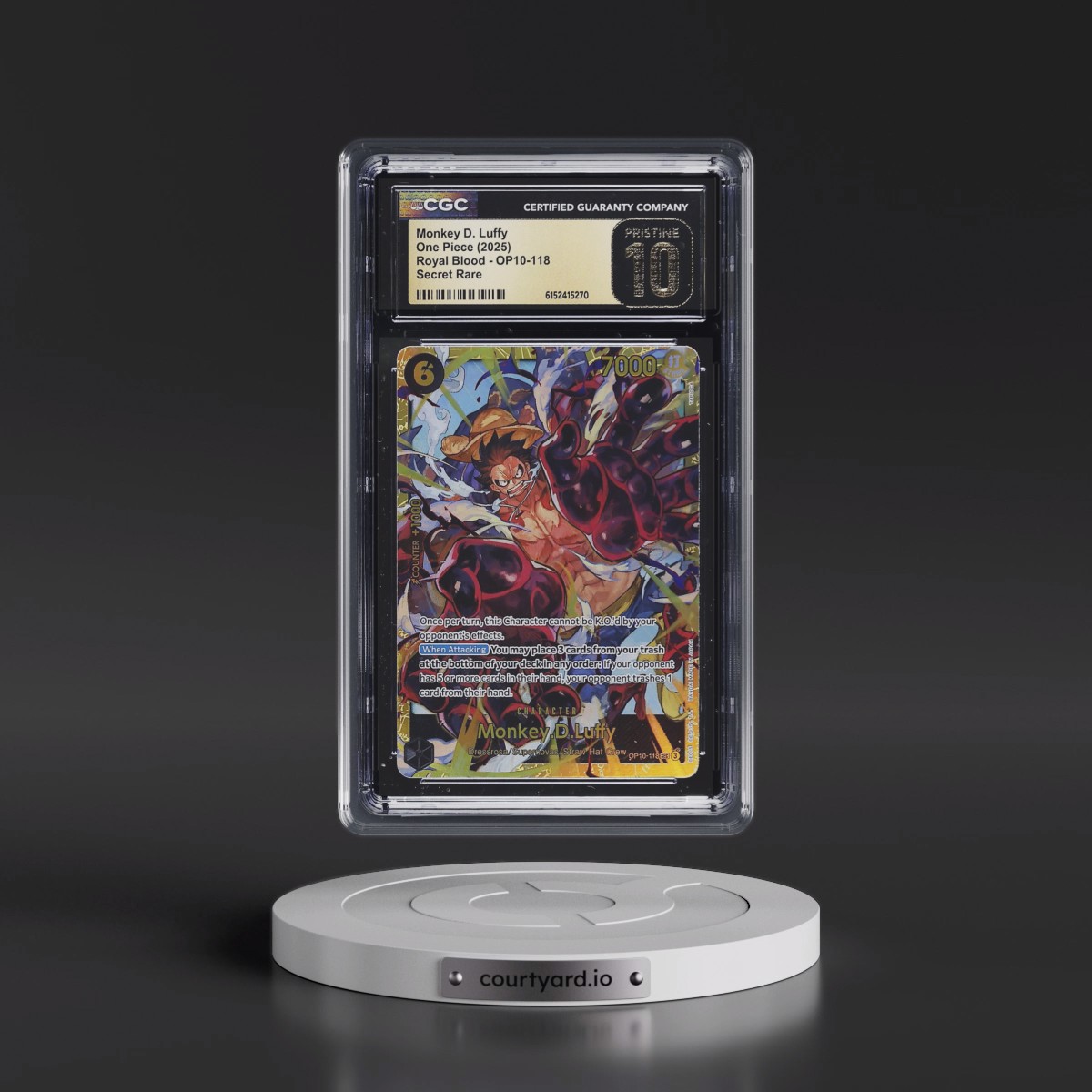 2025 Royal Blood (OP10) - English #OP10-118 Monkey D. Luffy (CGC 10 PRISTINE)
