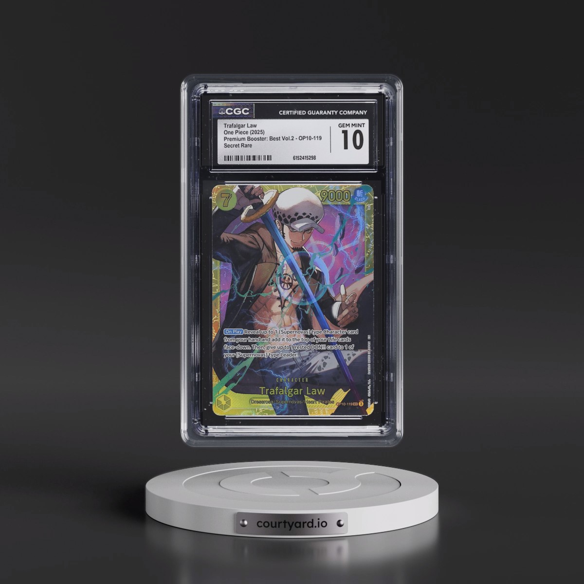 2025 Premium Booster: The Best Vol.2 (PRB-02) - English #OP10-119 Trafalgar Law - (EN above Japan on Border) (CGC 10 GEM MINT)