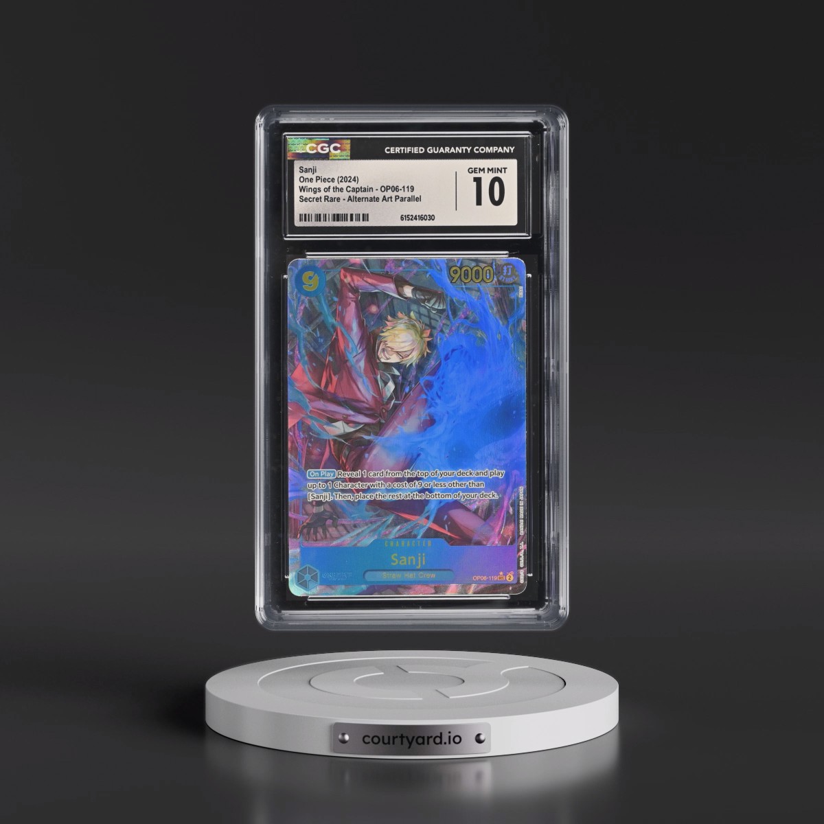 2024 Wings of the Captain (OP06) - English #OP06-119 Sanji - (Borderless) Alt Art (CGC 10 GEM MINT)
