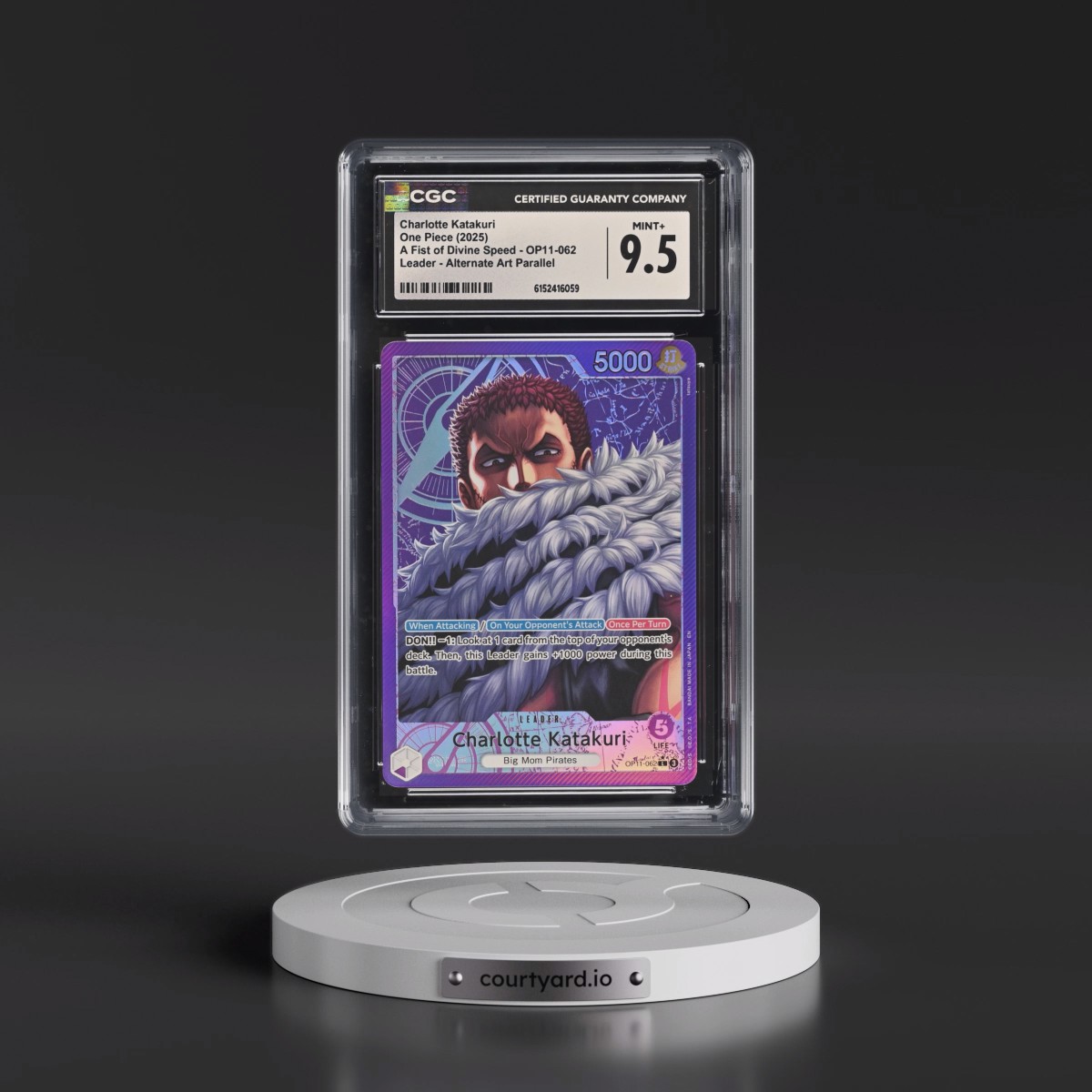 2025 A Fist of Divine Speed (OP11) - English #OP11-062 Charlotte Katakuri - (Map Text Box) Alt Art (CGC 9.5 MINT+)