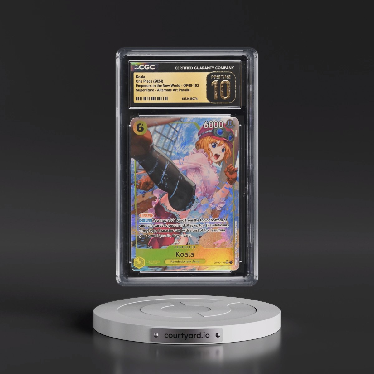 2024 Emperors in the New World (OP09) - English #OP09-103 Koala - (Borderless) Alt Art (CGC 10 PRISTINE)