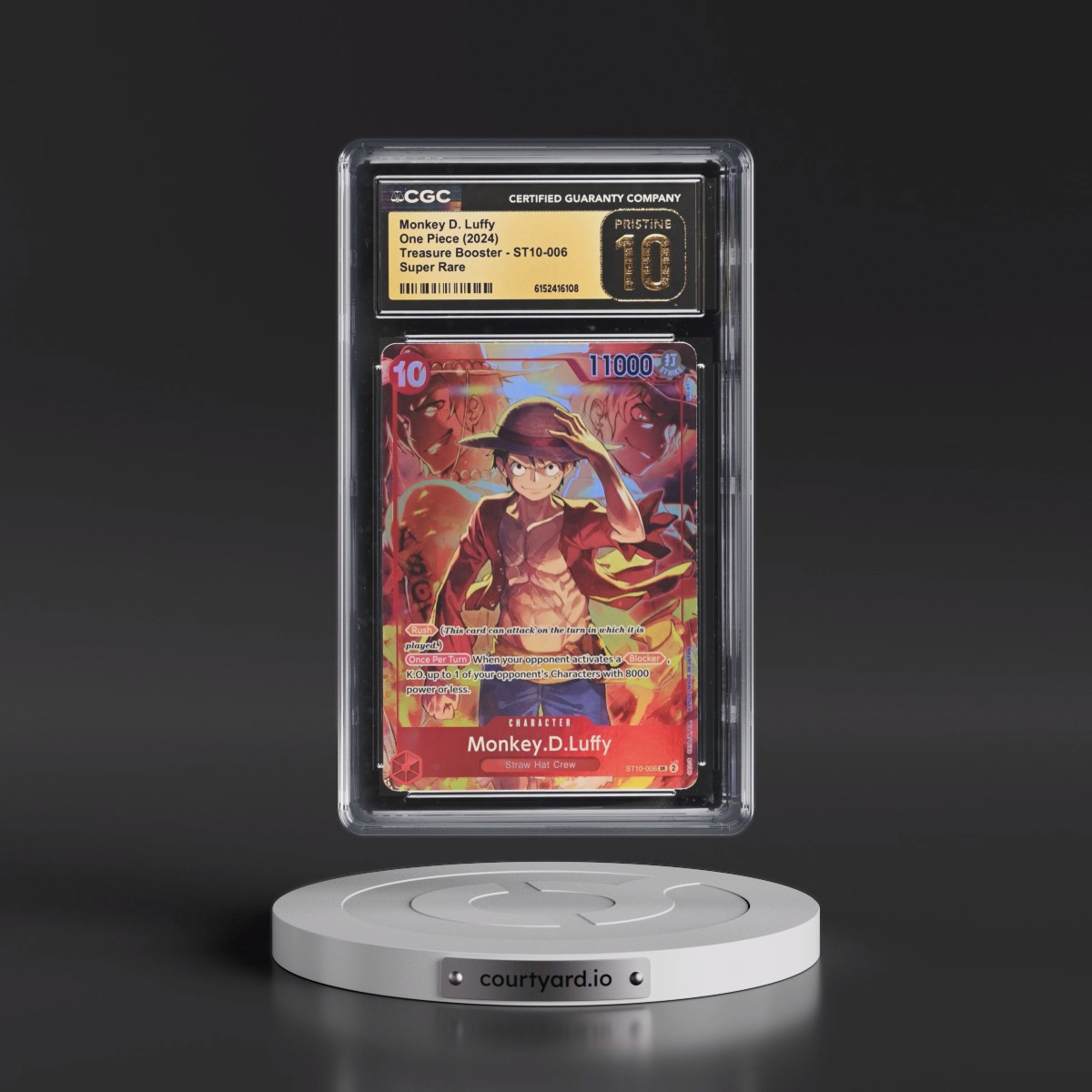 2024 Treasure Booster - English #ST10-006 Monkey D. Luffy - Treasure Boosters Set (CGC 10 PRISTINE)