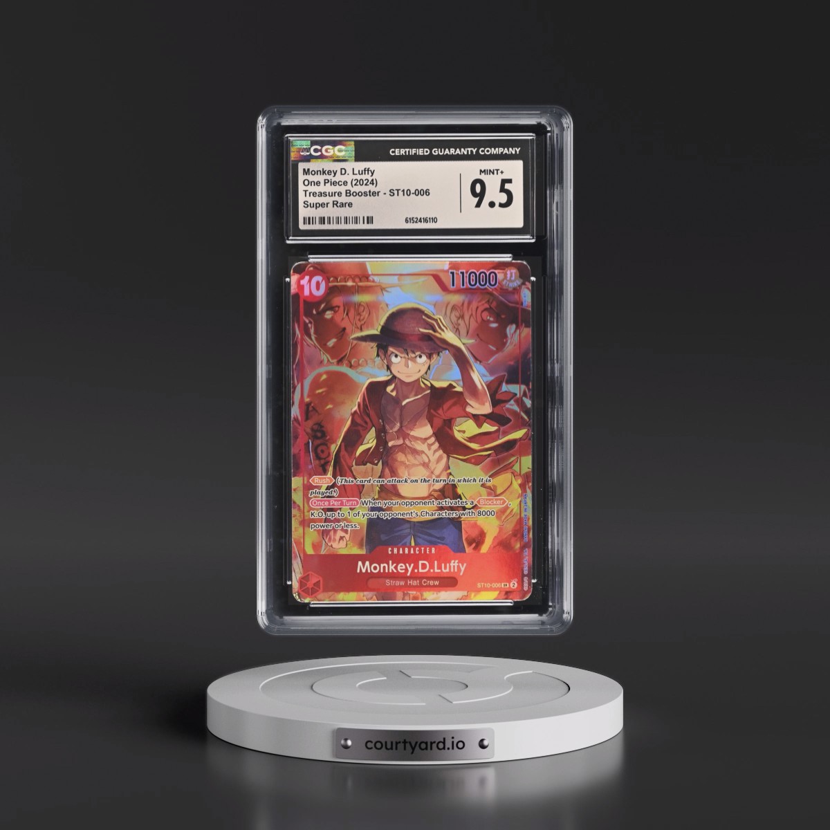 2024 Treasure Booster - English #ST10-006 Monkey D. Luffy - Treasure Boosters Set (CGC 9.5 MINT+)