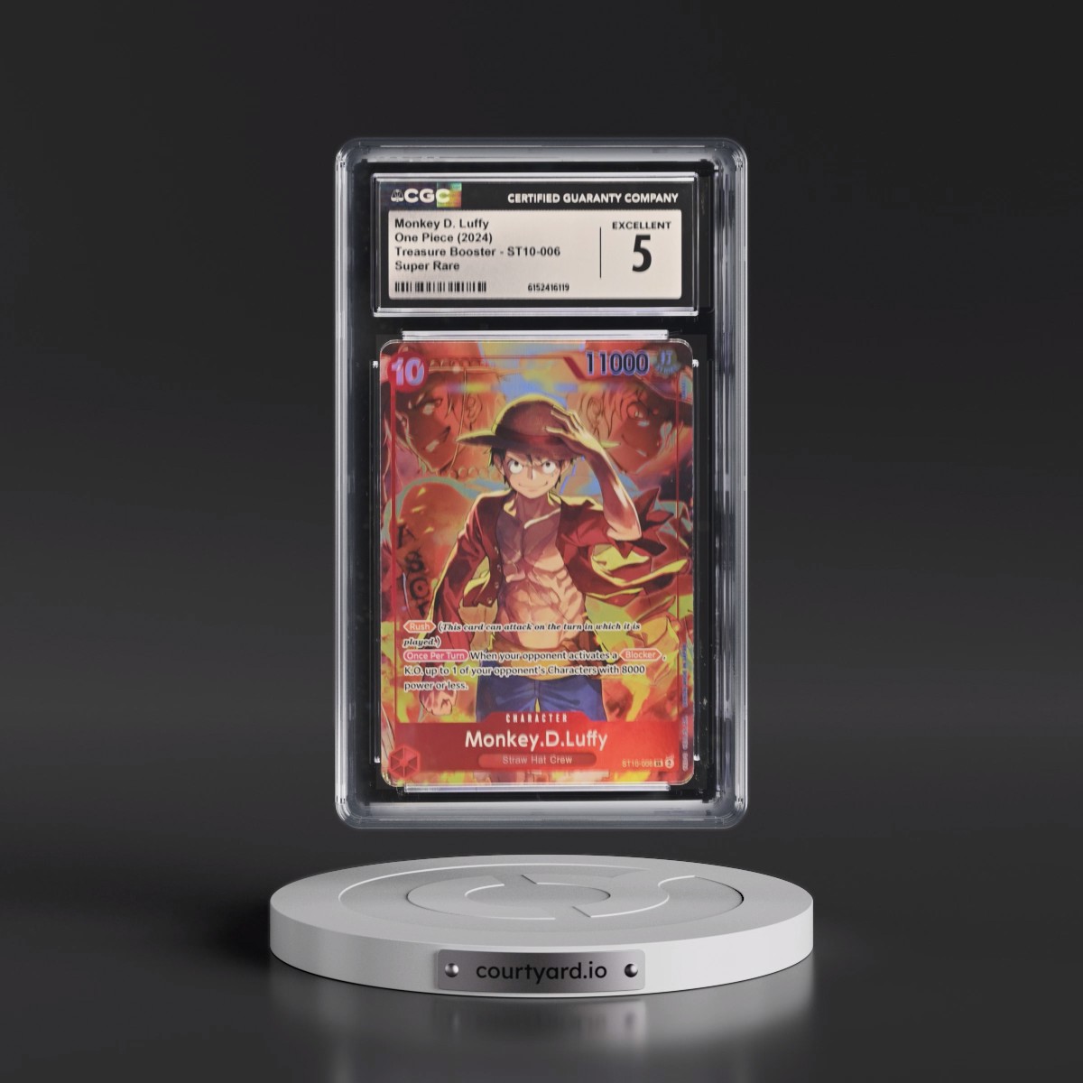 2024 Treasure Booster - English #ST10-006 Monkey D. Luffy - Treasure Boosters Set (CGC 5 EX)