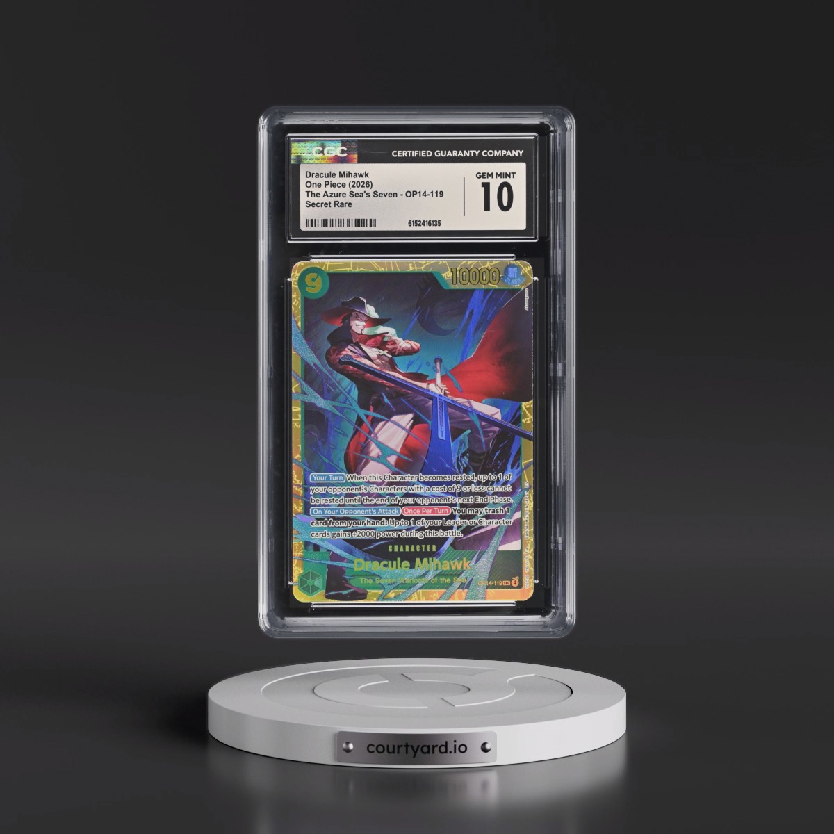 2026 The Azure Sea's Seven (OP14-EB04) - English #OP14-119 Dracule Mihawk (CGC 10 GEM MINT)
