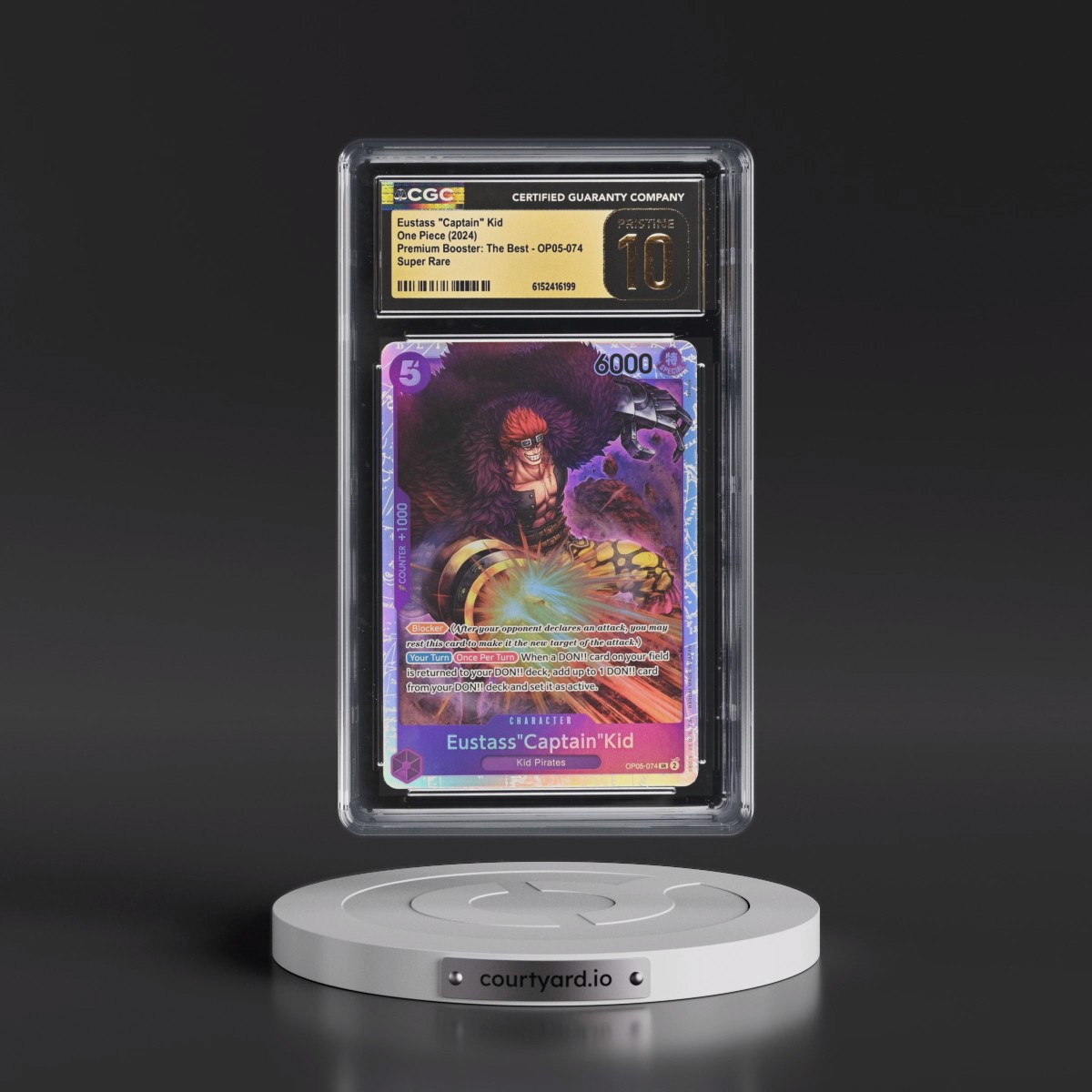2024 Premium Booster: The Best (PRB-01) - English #OP05-074 Eustass "Captain" Kid (CGC 10 PRISTINE)