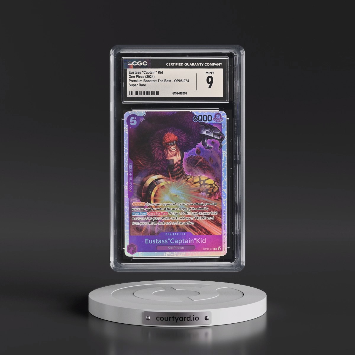 2024 Premium Booster: The Best (PRB-01) - English #OP05-074 Eustass "Captain" Kid (CGC 9 MINT)