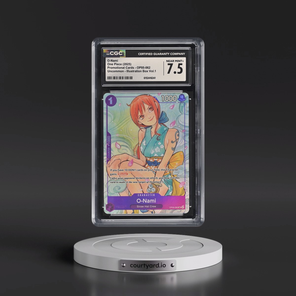 2022 Promotional Cards - English #OP05-062 O-Nami - Illustration Box Vol.1 (Borderless) (CGC 7.5 NM+)