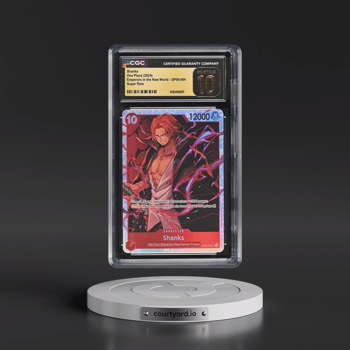 2024 Emperors in the New World (OP09) - English #OP09-004 Shanks (CGC 10 PRISTINE)