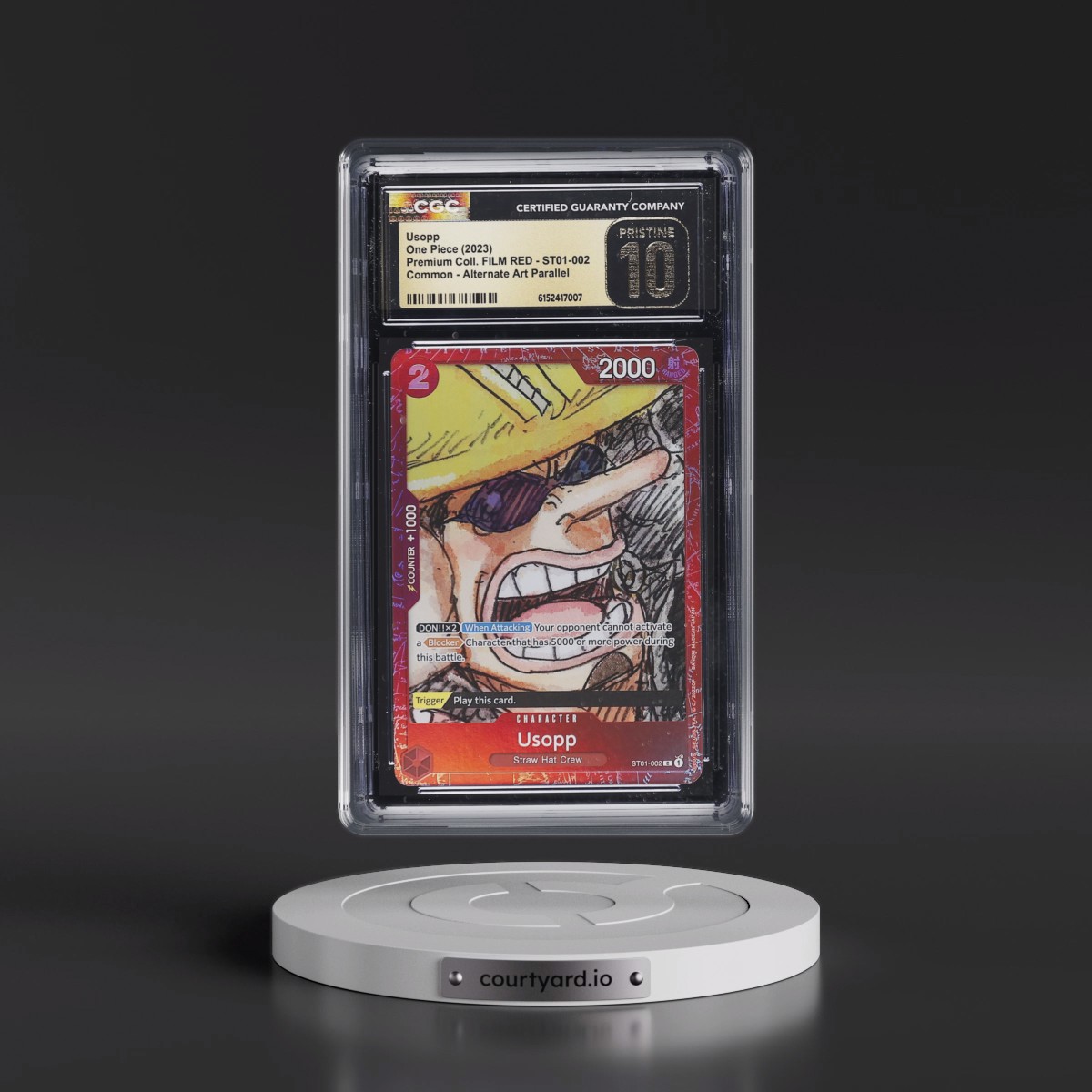 2023 Premium Collection FILM RED (Foil) - English #ST01-002 Usopp - Alternate Art Parallel (CGC 10 PRISTINE)