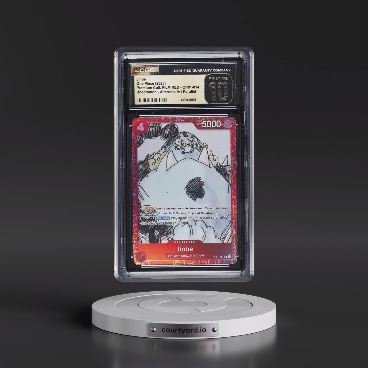 2023 Premium Collection FILM RED (Foil) - English #OP01-014 Jinbe - Alternate Art Parallel (CGC 10 PRISTINE)