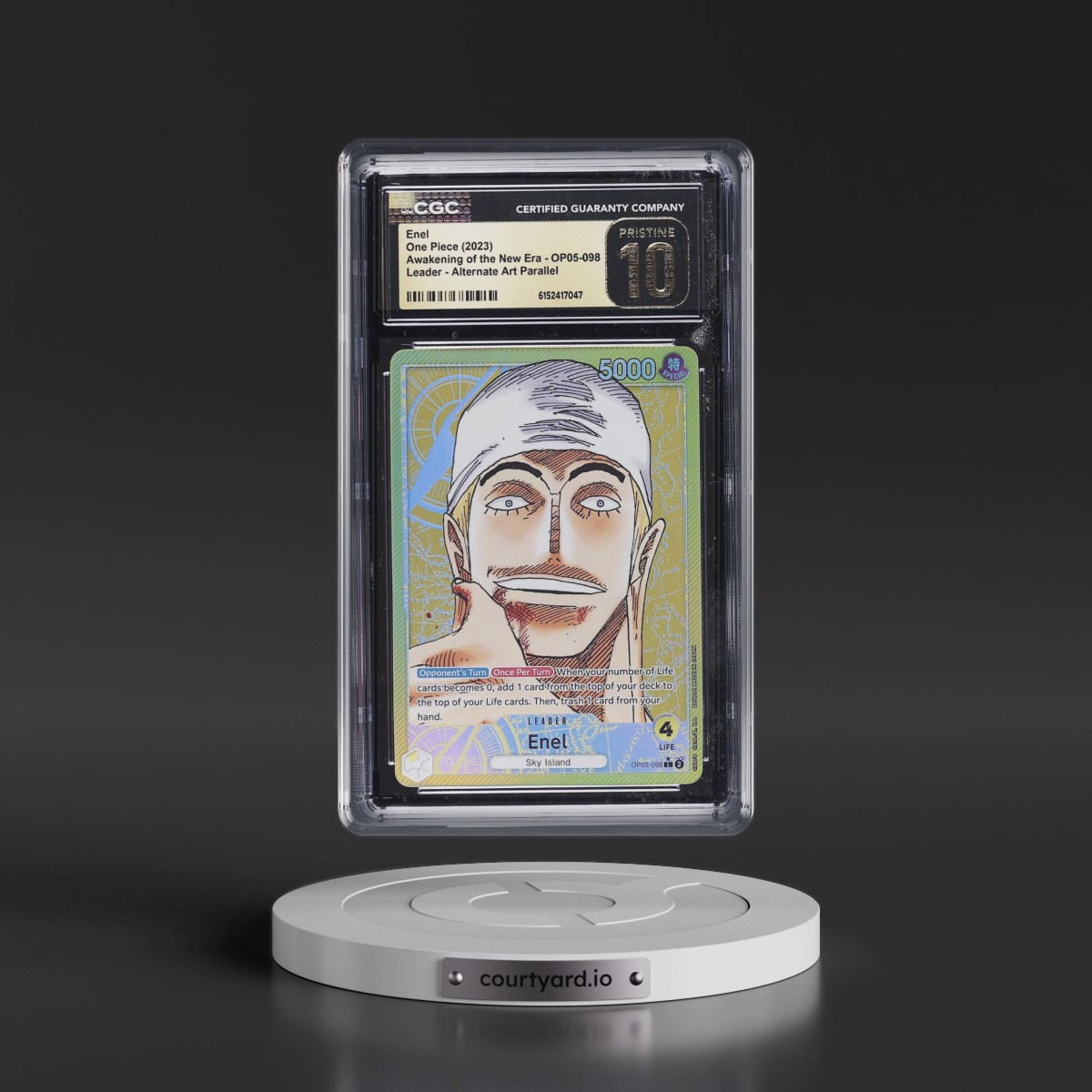 2023 Awakening of the New Era (OP05) - English #OP05-098 Enel - (Map Text Box) Alt Art (CGC 10 PRISTINE)