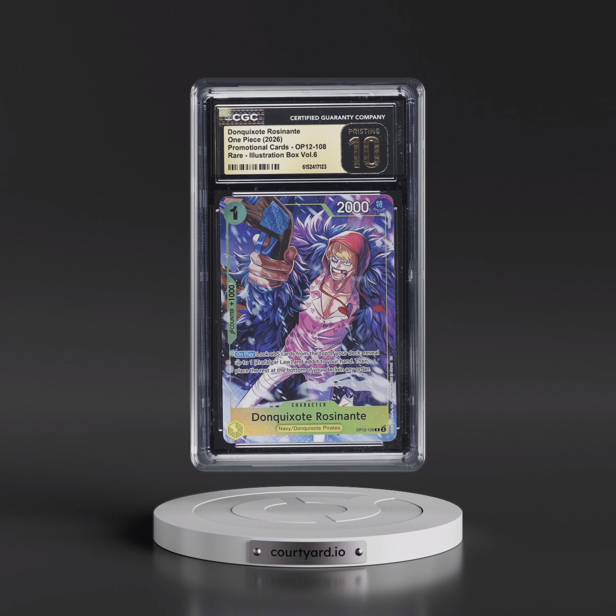 2022 Promotional Cards - English #OP12-108 Donquixote Rosinante - Illustration Box Vol.6 (Borderless) (CGC 10 PRISTINE)