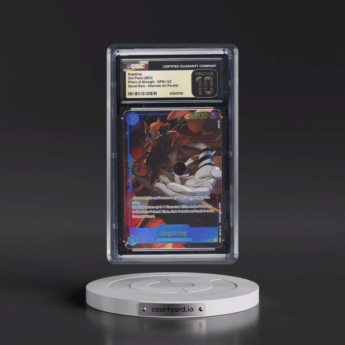 2023 Pillars of Strength (OP03) - English #OP03-122 Sogeking - (Borderless) Alt Art (CGC 10 PRISTINE)