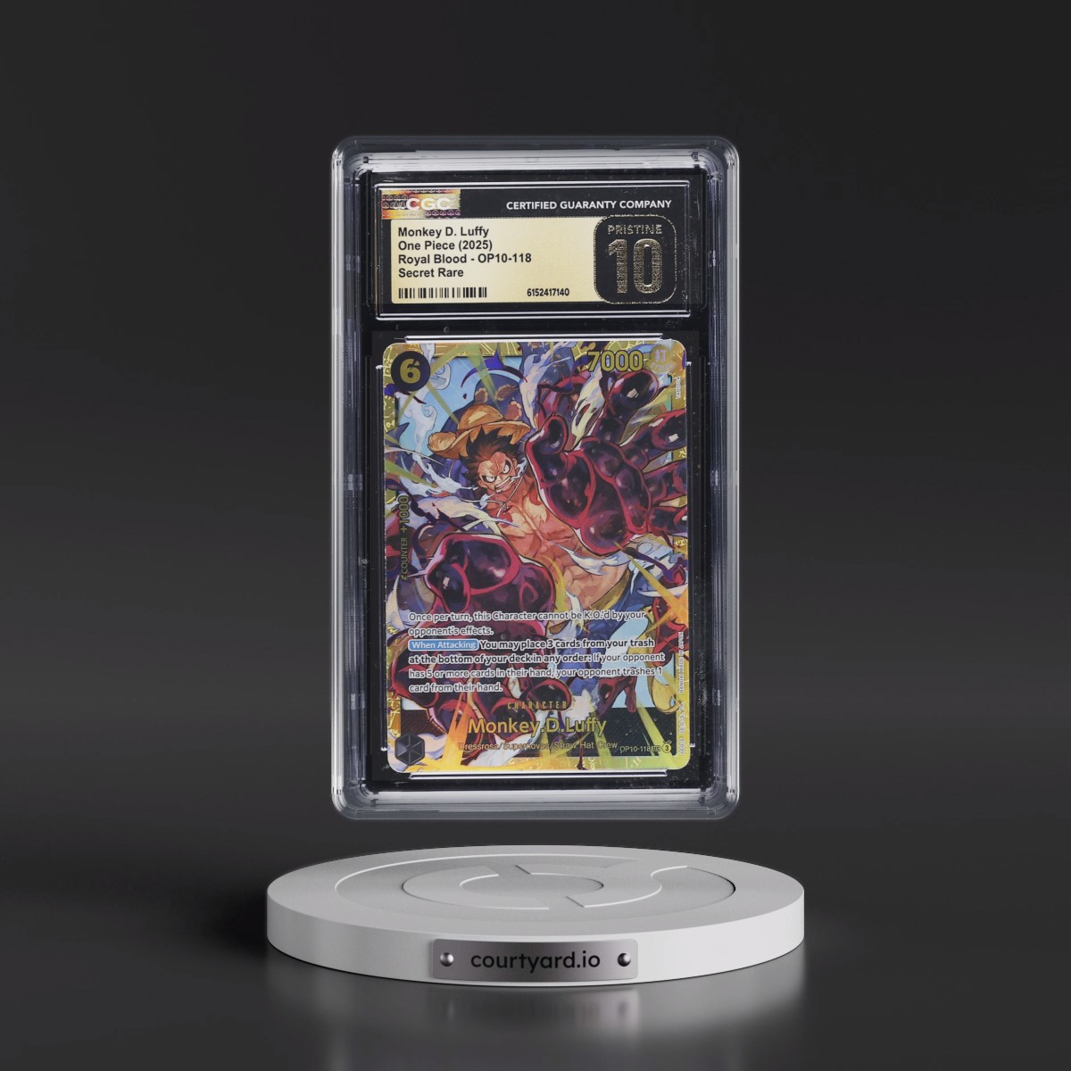 2025 Royal Blood (OP10) - English #OP10-118 Monkey D. Luffy (CGC 10 PRISTINE)