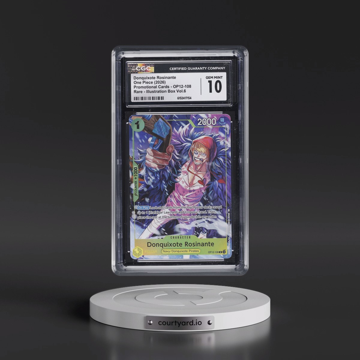 2022 Promotional Cards - English #OP12-108 Donquixote Rosinante - Illustration Box Vol.6 (Borderless) (CGC 10 GEM MINT)