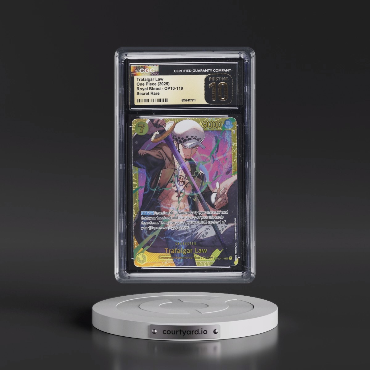 2025 Royal Blood (OP10) - English #OP10-119 Trafalgar Law (CGC 10 PRISTINE)