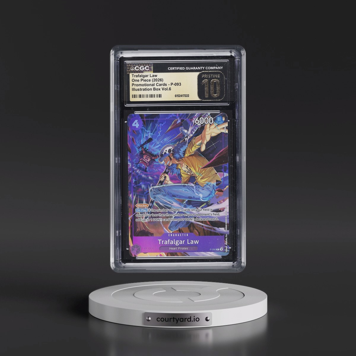 2022 Promotional Cards - English #P-093 Trafalgar Law - Illustration Box Vol.6 (Borderless) (CGC 10 PRISTINE)
