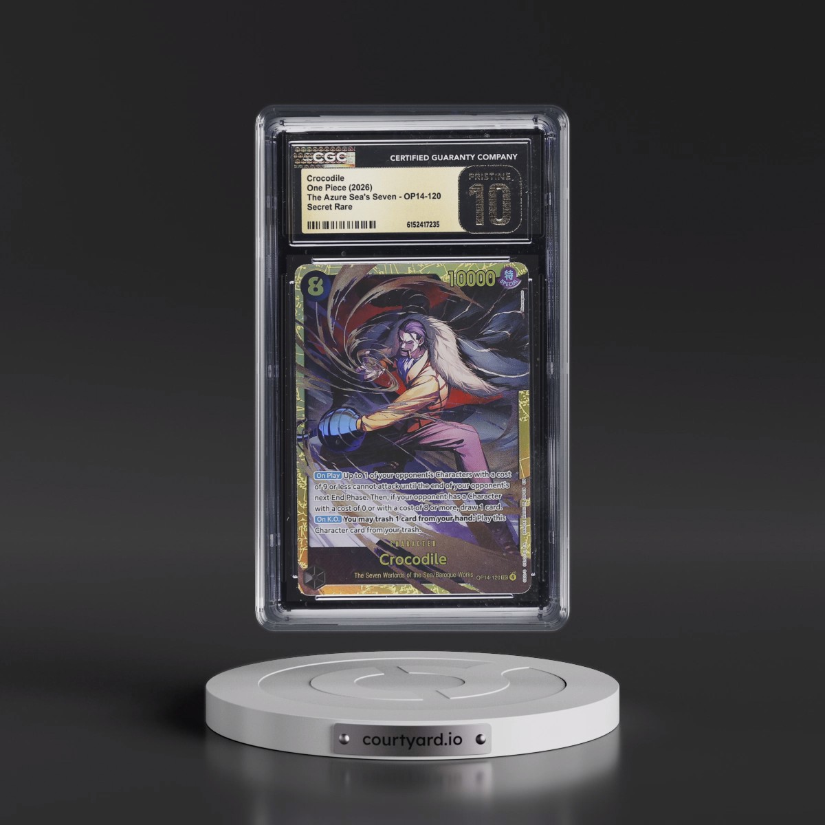 2026 The Azure Sea's Seven (OP14-EB04) - English #OP14-120 Crocodile (CGC 10 PRISTINE)