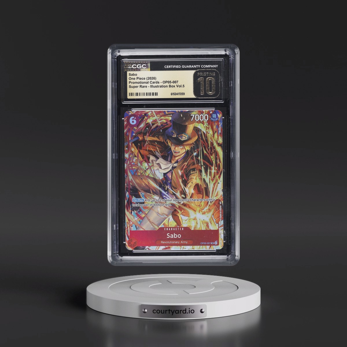 2022 Promotional Cards - English #OP05-007 Sabo - Illustration Box Vol.5 (Borderless) (CGC 10 PRISTINE)