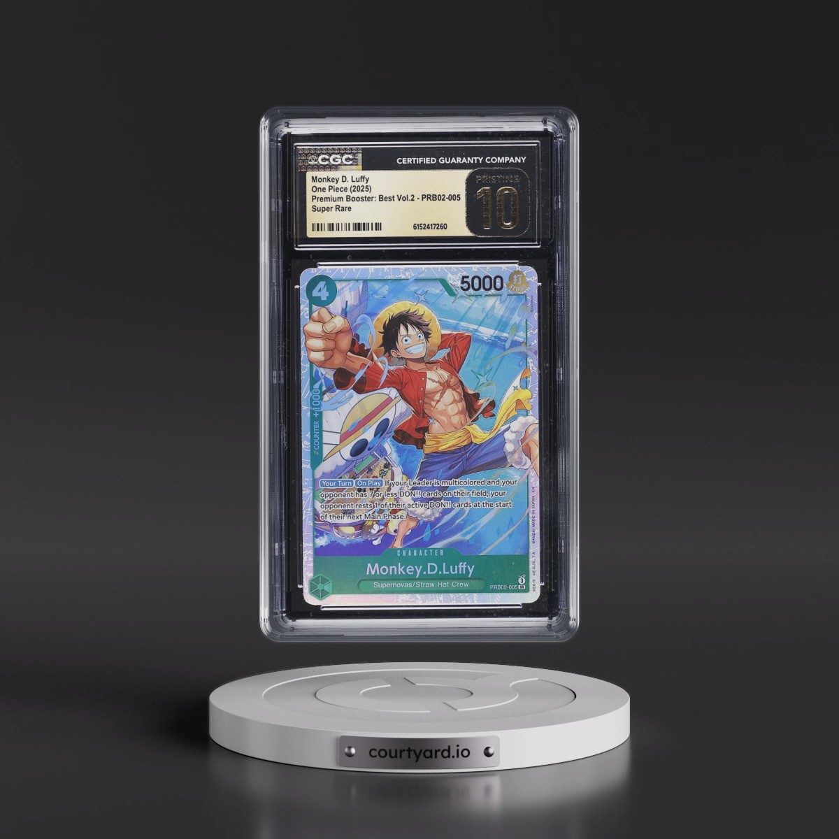 2025 Premium Booster: The Best Vol.2 (PRB-02) - English #PRB02-005 Monkey D. Luffy (CGC 10 PRISTINE)