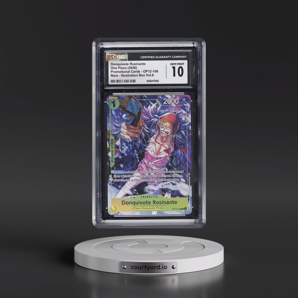 2022 Promotional Cards - English #OP12-108 Donquixote Rosinante - Illustration Box Vol.6 (Borderless) (CGC 10 GEM MINT)