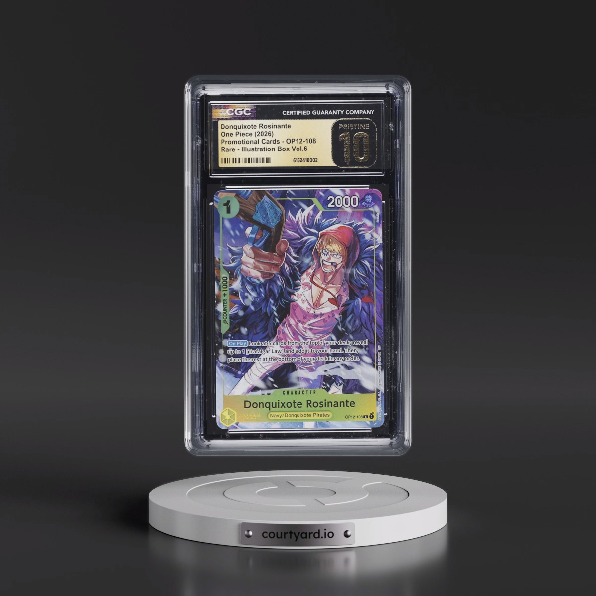 2022 Promotional Cards - English #OP12-108 Donquixote Rosinante - Illustration Box Vol.6 (Borderless) (CGC 10 PRISTINE)