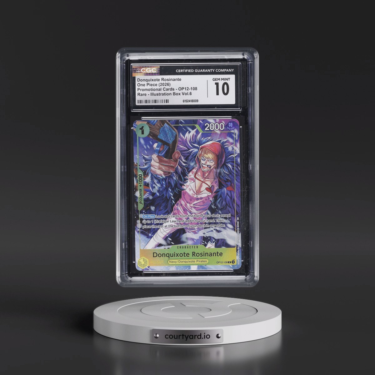 2022 Promotional Cards - English #OP12-108 Donquixote Rosinante - Illustration Box Vol.6 (Borderless) (CGC 10 GEM MINT)