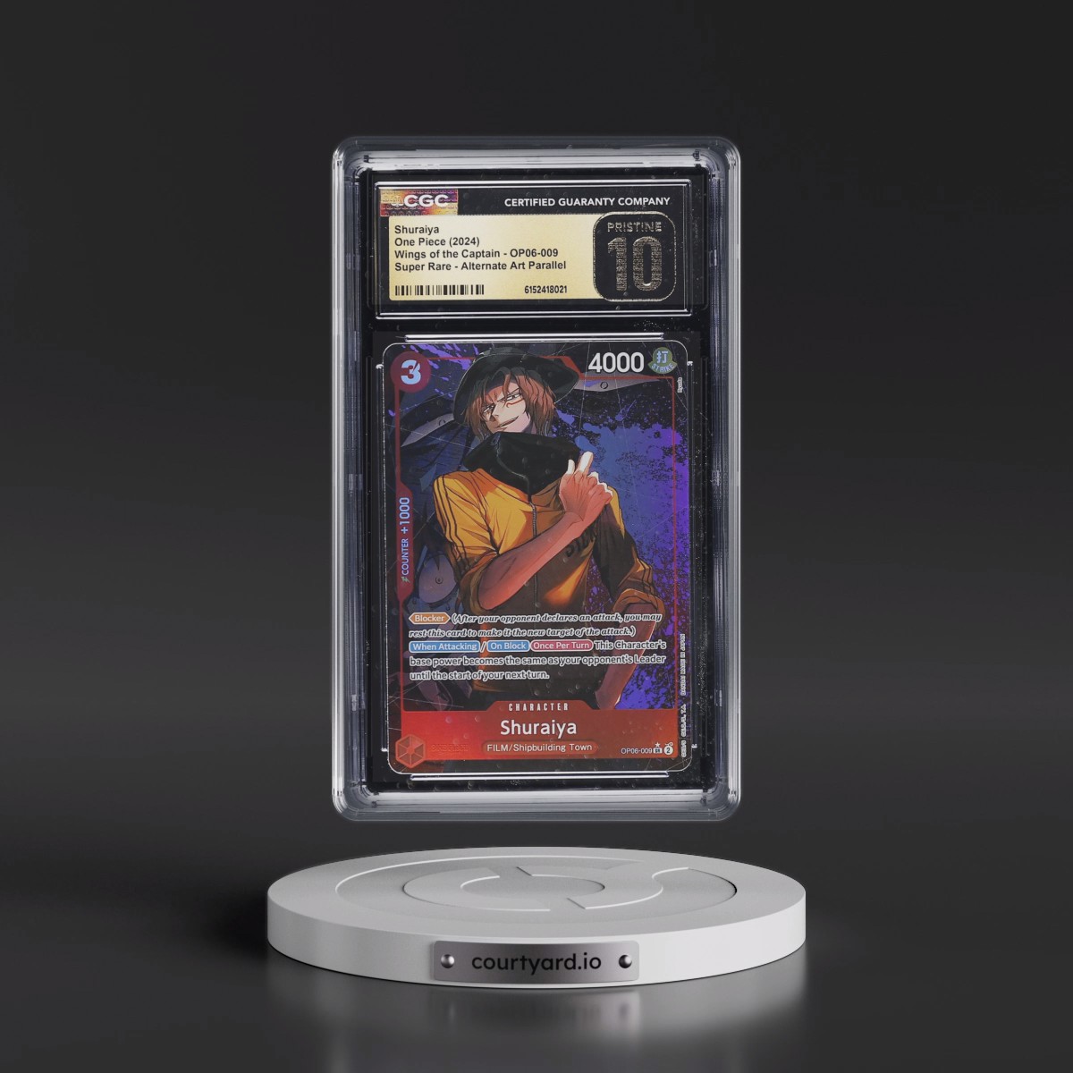 2024 Wings of the Captain (OP06) - English #OP06-009 Shuraiya - (Borderless) Alt Art (CGC 10 PRISTINE)