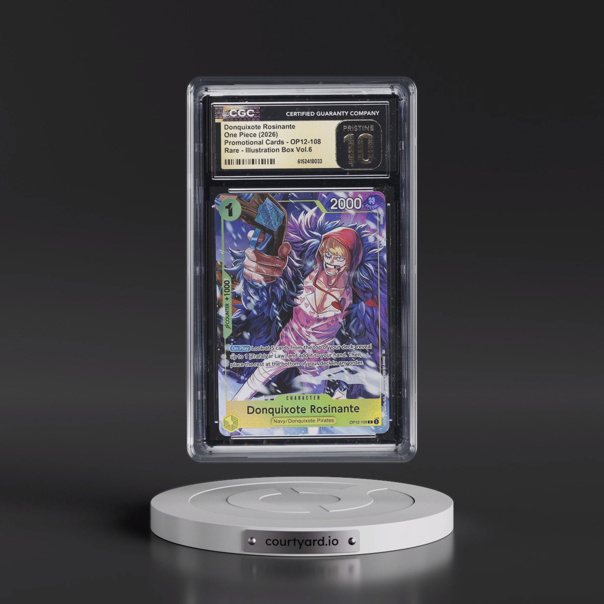 2022 Promotional Cards - English #OP12-108 Donquixote Rosinante - Illustration Box Vol.6 (Borderless) (CGC 10 PRISTINE)