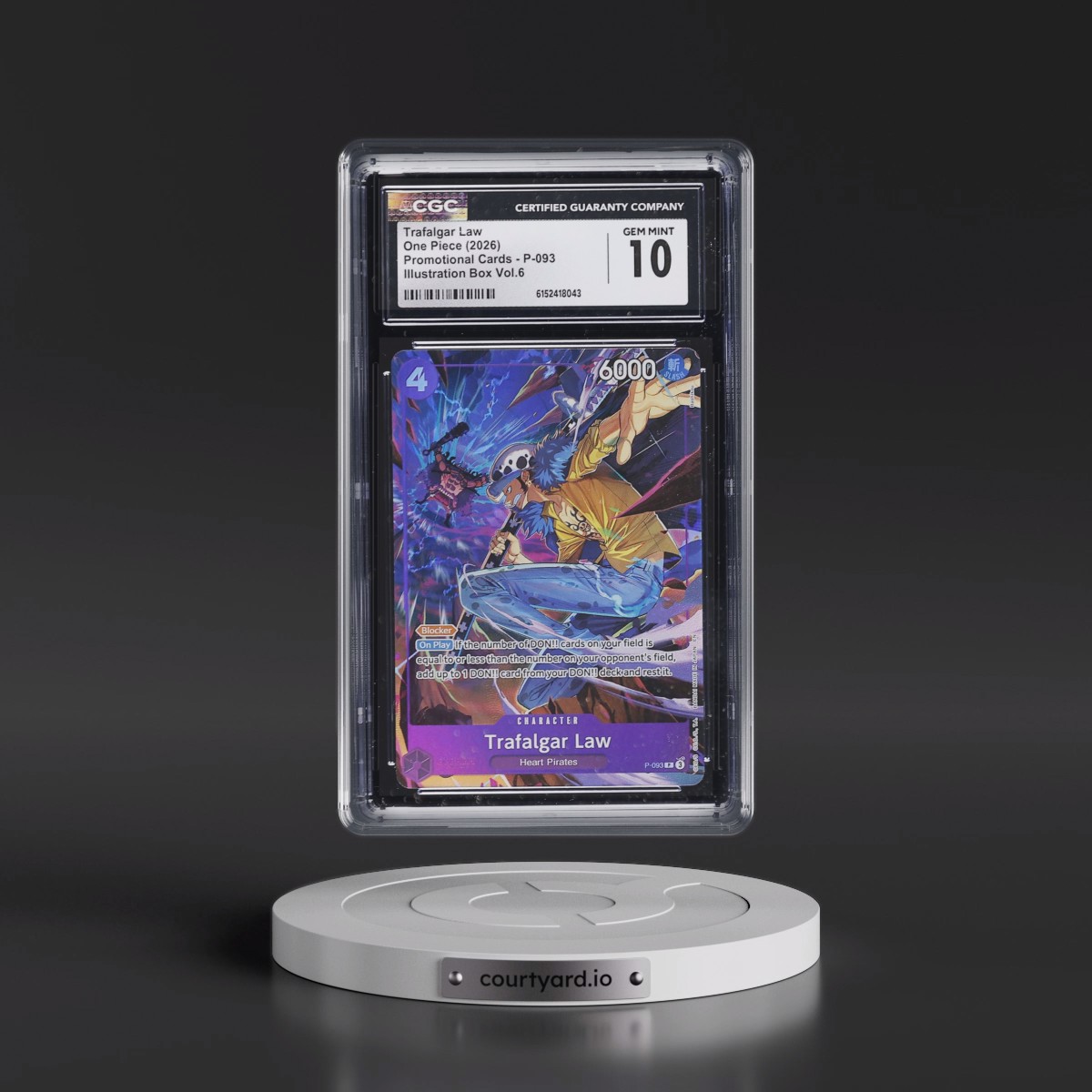 2022 Promotional Cards - English #P-093 Trafalgar Law - Illustration Box Vol.6 (Borderless) (CGC 10 GEM MINT)
