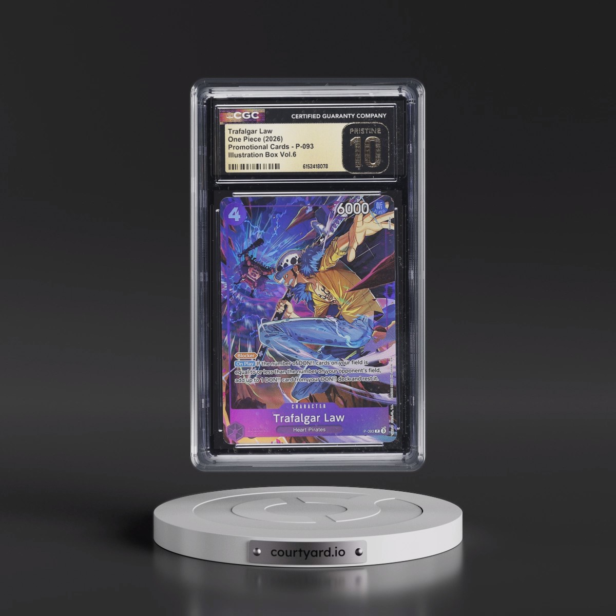2022 Promotional Cards - English #P-093 Trafalgar Law - Illustration Box Vol.6 (Borderless) (CGC 10 PRISTINE)