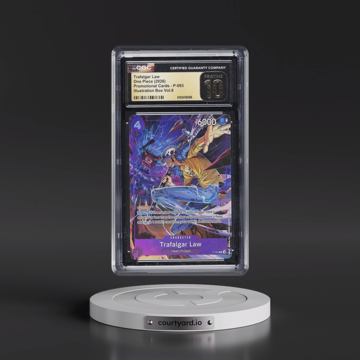 2022 Promotional Cards - English #P-093 Trafalgar Law - Illustration Box Vol.6 (Borderless) (CGC 10 PRISTINE)