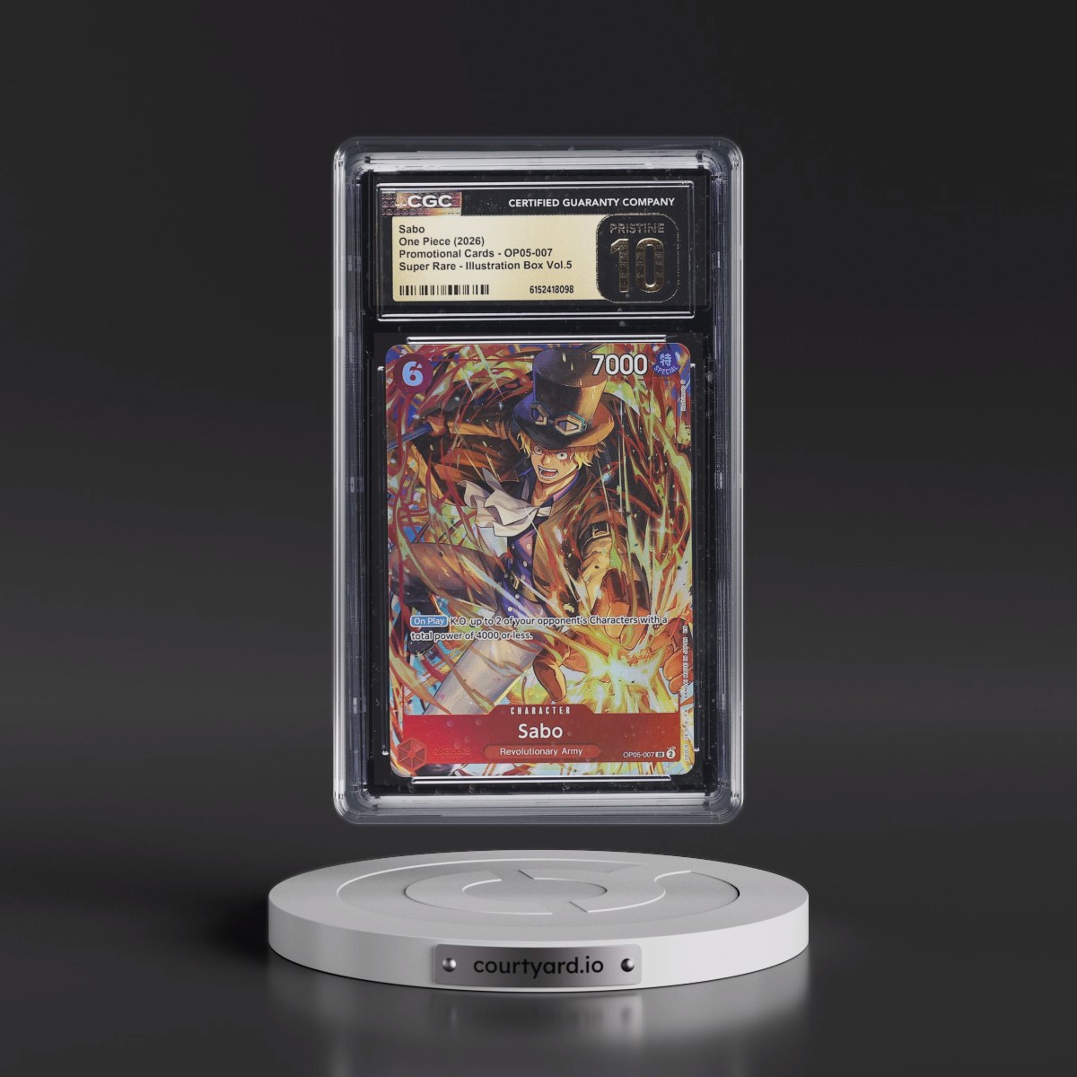 2022 Promotional Cards - English #OP05-007 Sabo - Illustration Box Vol.5 (Borderless) (CGC 10 PRISTINE)