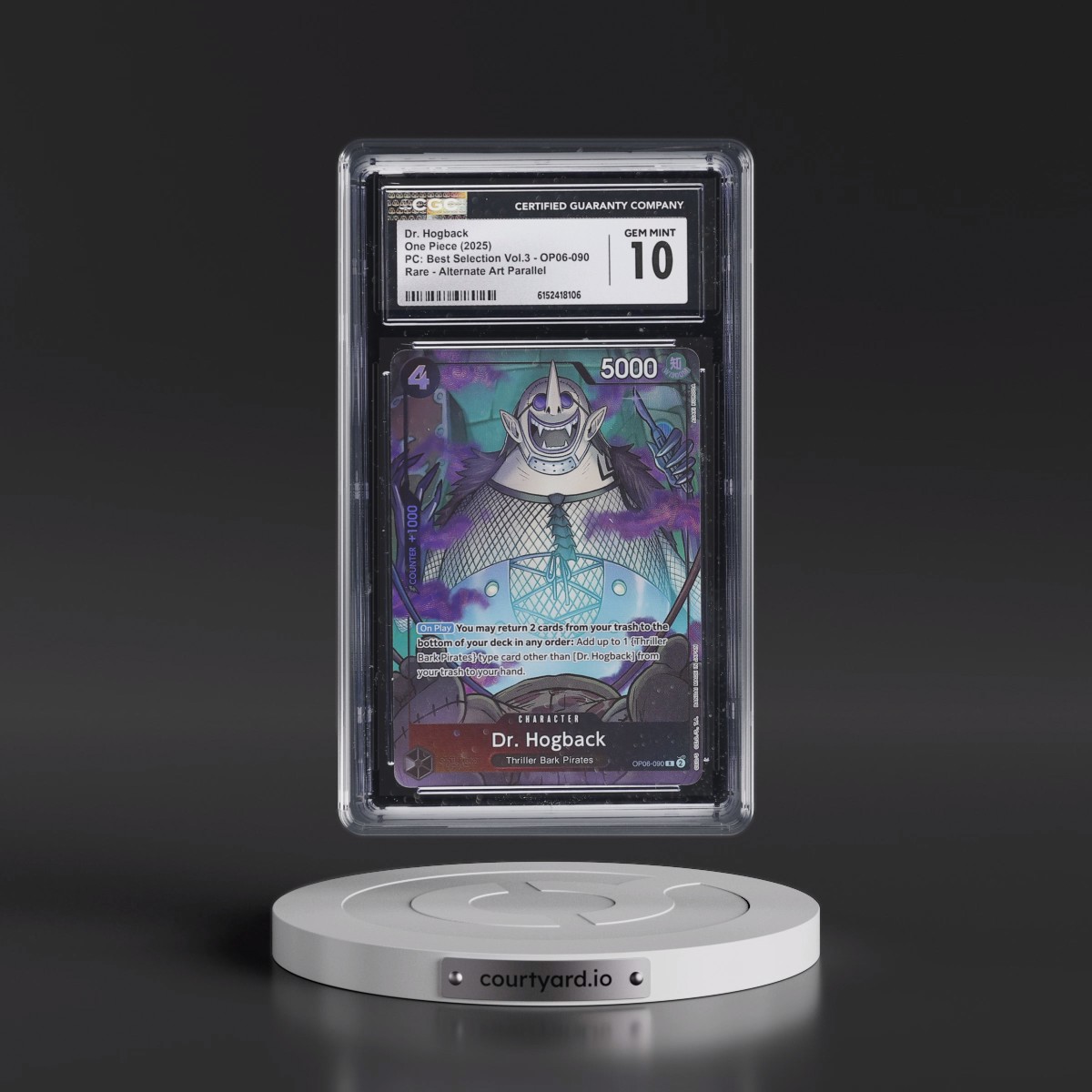 2025 Premium Collection Best Selection Vol.3 - English #OP06-090 Dr. Hogback - (Borderless) Alt Art (CGC 10 GEM MINT)