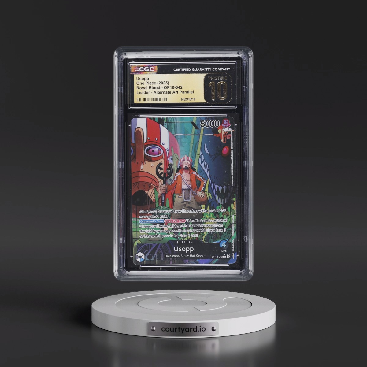 2025 Royal Blood (OP10) - English #OP10-042 Usopp - (Map Text Box) Alt Art (CGC 10 PRISTINE)