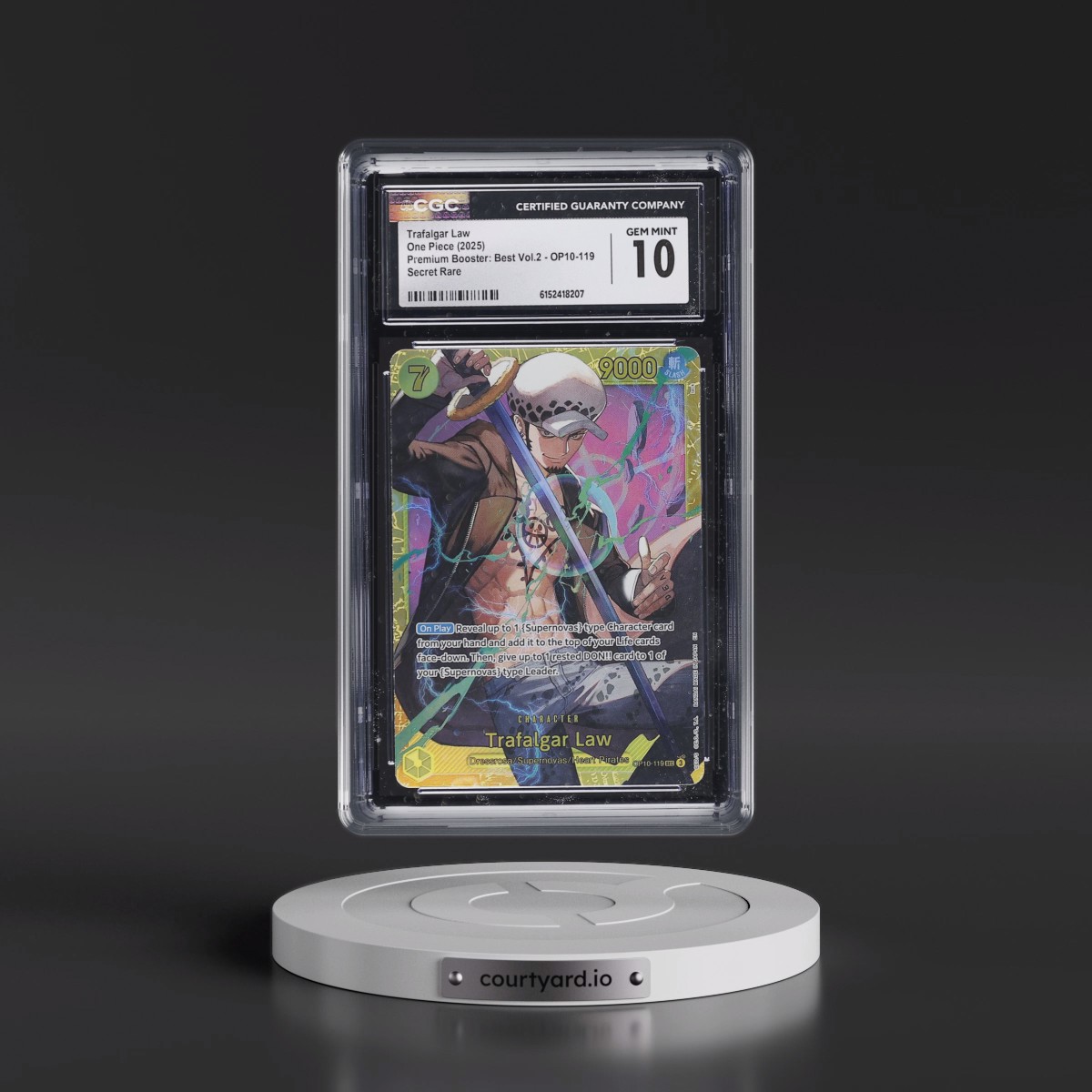 2025 Premium Booster: The Best Vol.2 (PRB-02) - English #OP10-119 Trafalgar Law - (EN above Japan on Border) (CGC 10 GEM MINT)