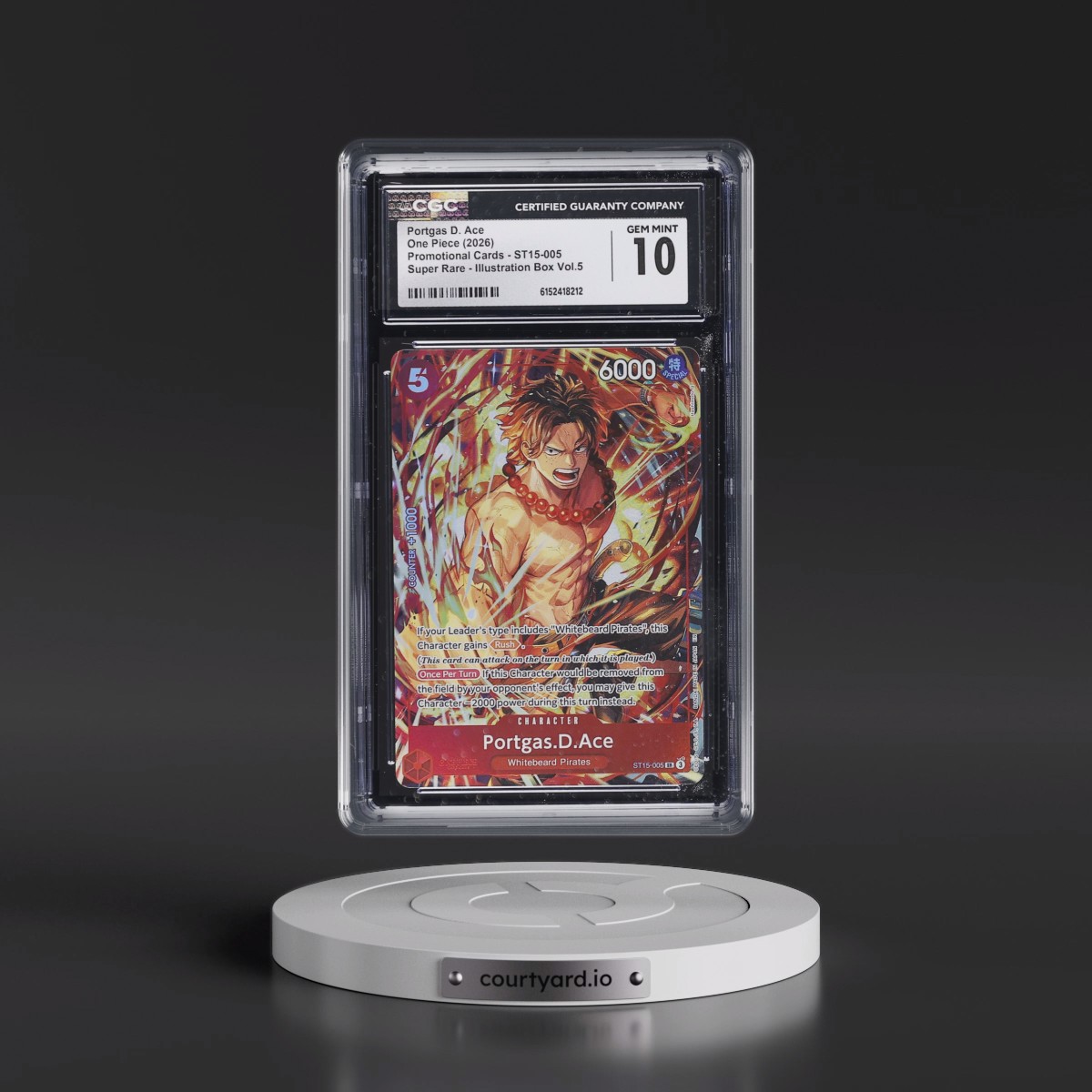 2022 Promotional Cards - English #ST15-005 Portgas D. Ace - Illustration Box Vol.5 (Borderless) (CGC 10 GEM MINT)
