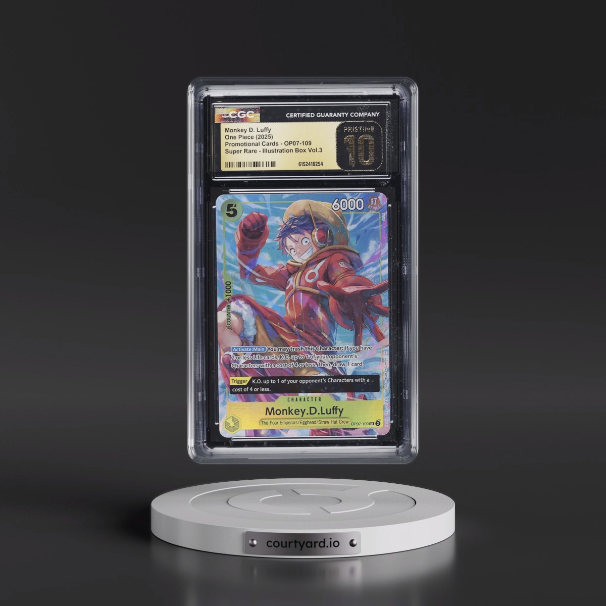 2022 Promotional Cards - English #OP07-109 Monkey D. Luffy - Illustration Box Vol.3 (Borderless) (CGC 10 PRISTINE)