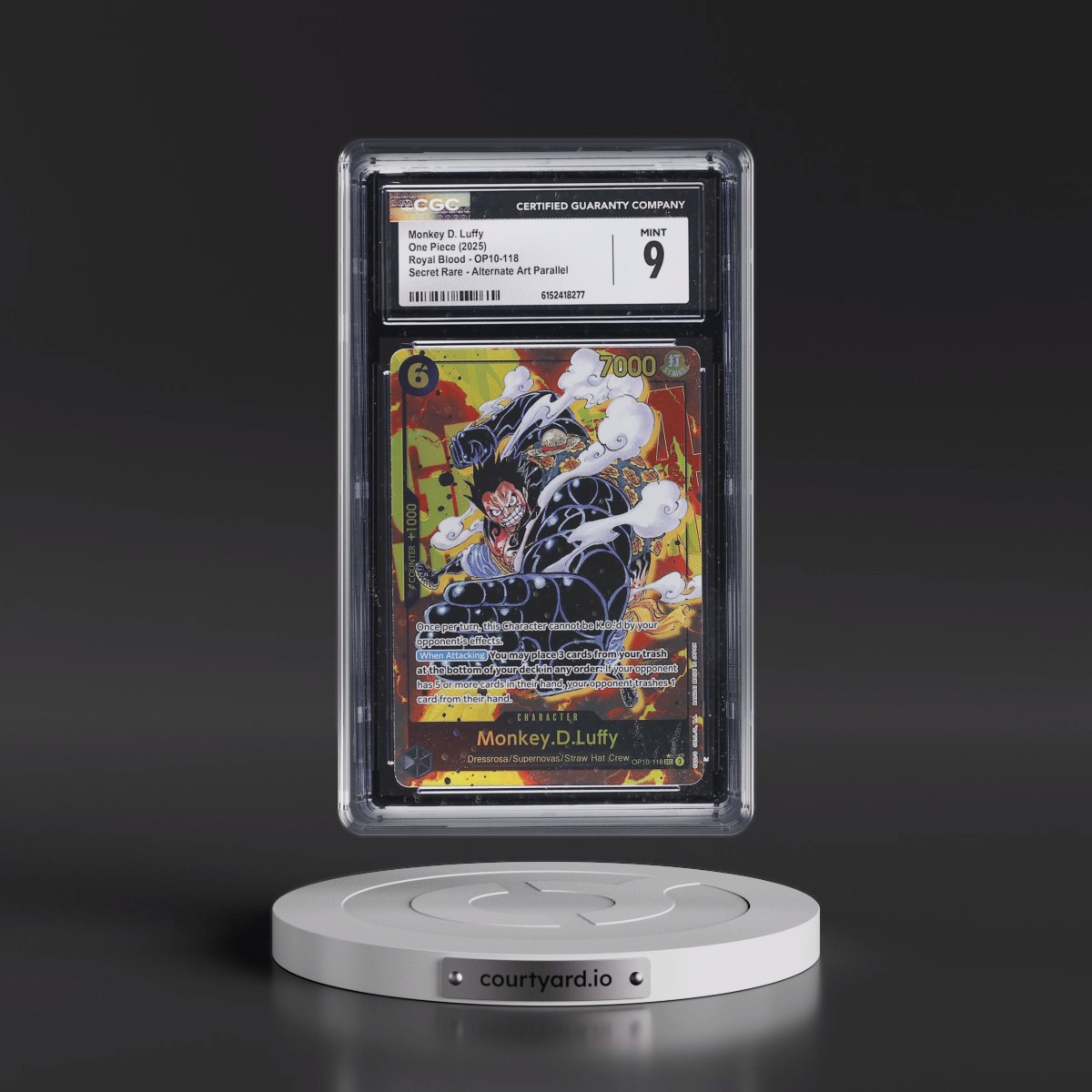 2025 Royal Blood (OP10) - English #OP10-118 Monkey D. Luffy - (Borderless) Alt Art (CGC 9 MINT)