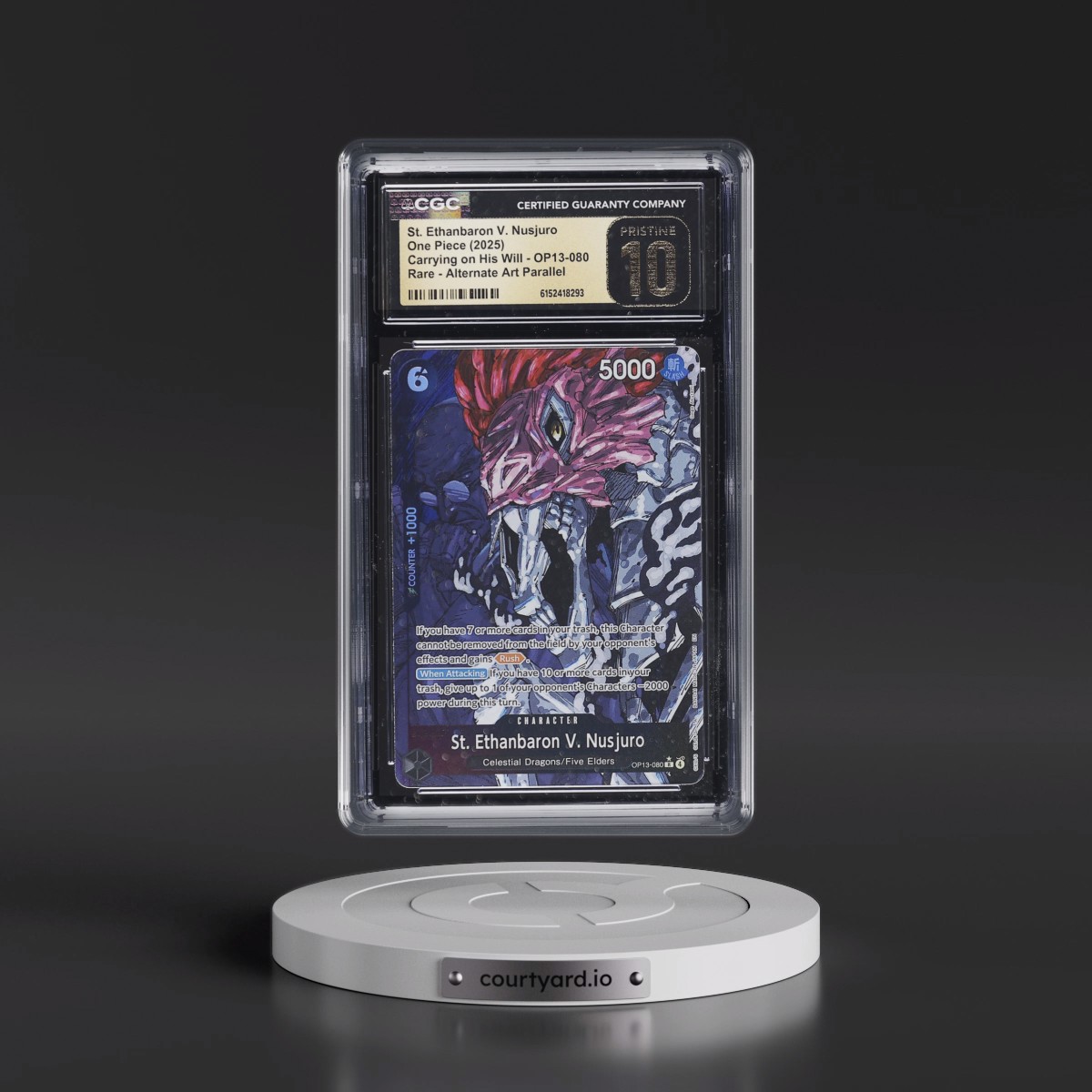 2025 Carrying on His Will (OP13) - English #OP13-080 St. Ethanbaron V. Nusjuro - (Borderless) Alt Art (CGC 10 PRISTINE)