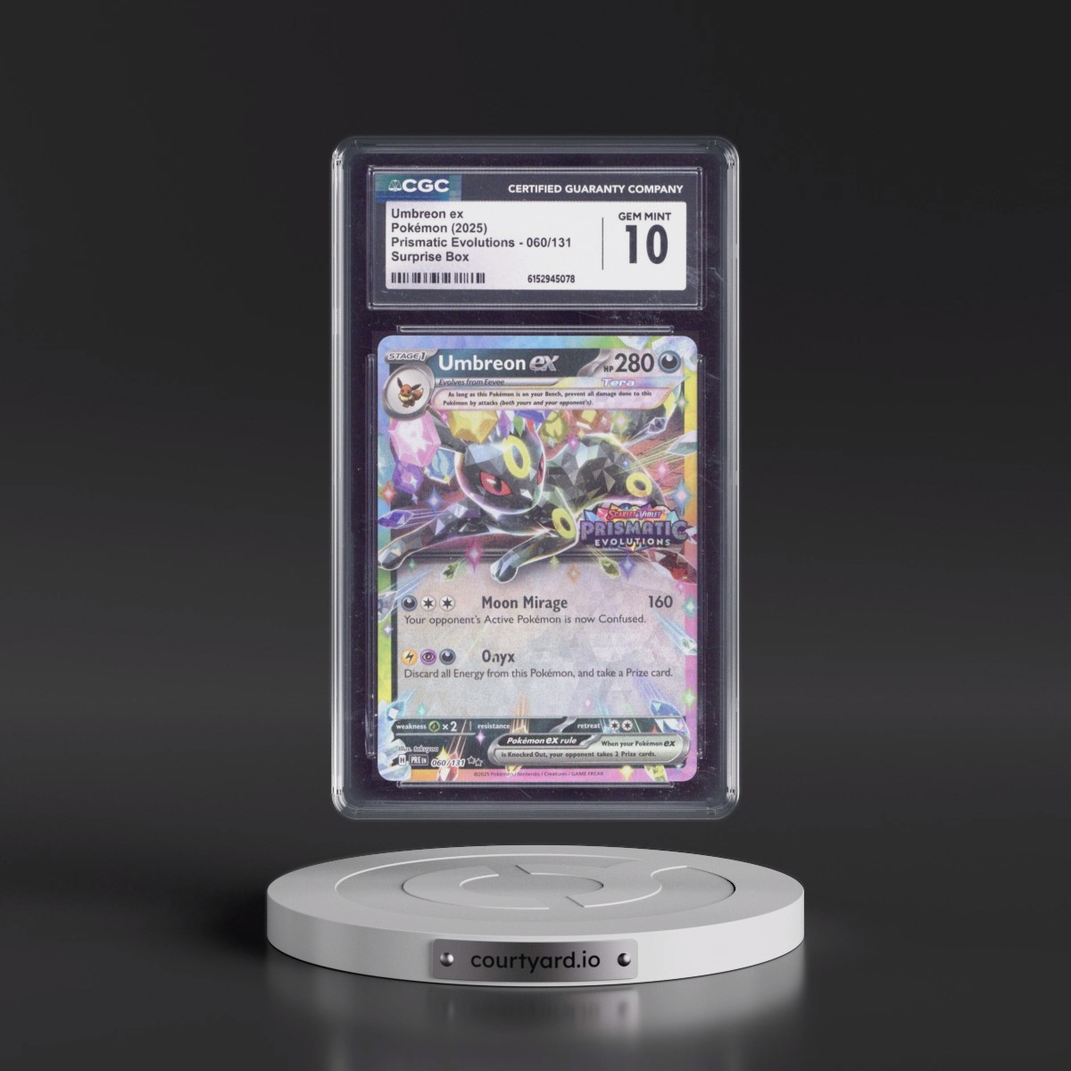 2024 Prismatic Evolutions - PRE EN #060/131 Umbreon ex - Surprise Box (Prismatic Evolutions Stamp) (Holo) (CGC 10 GEM MINT)