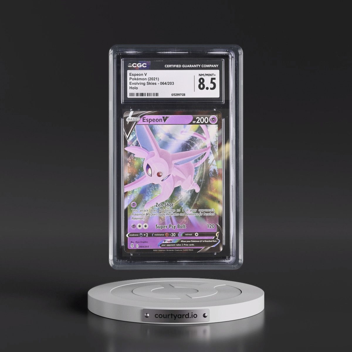 2021 Evolving Skies #064/203 Espeon V - Holo (CGC 8.5 NM-MT+)