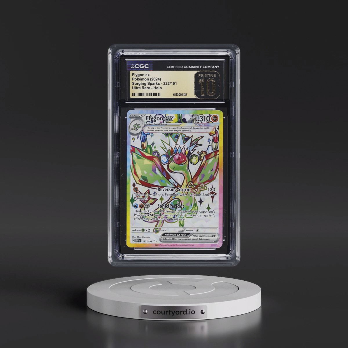 2024 Surging Sparks - SSP EN #222/191 Flygon ex - Ultra Rare Holo (CGC 10 PRISTINE)