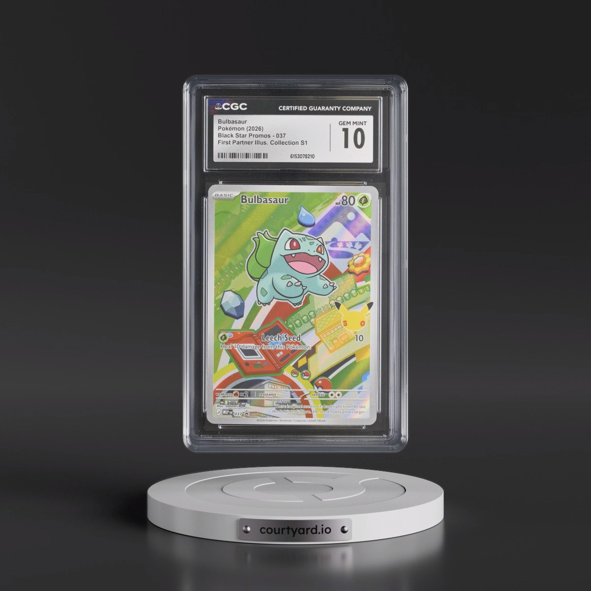 2025 Black Star Promos - Mega Evolution MEP EN #037 Bulbasaur - First Partner Illustration Collection Series 1 (Holo) (CGC 10 GEM MINT)