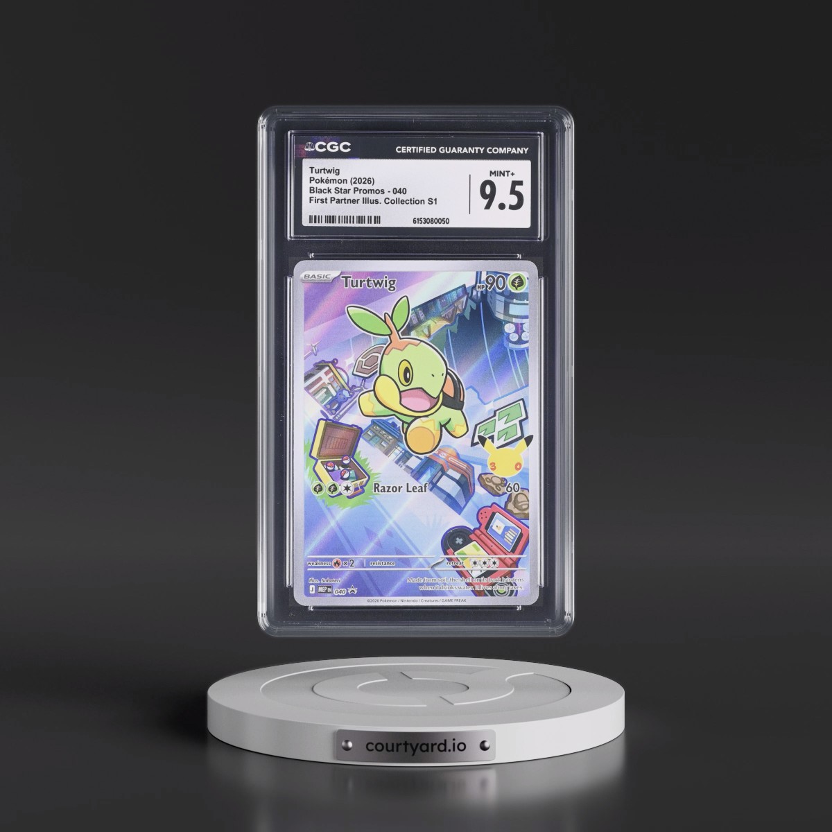 2025 Black Star Promos - Mega Evolution MEP EN #040 Turtwig - First Partner Illustration Collection Series 1 (Holo) (CGC 9.5 MINT+)