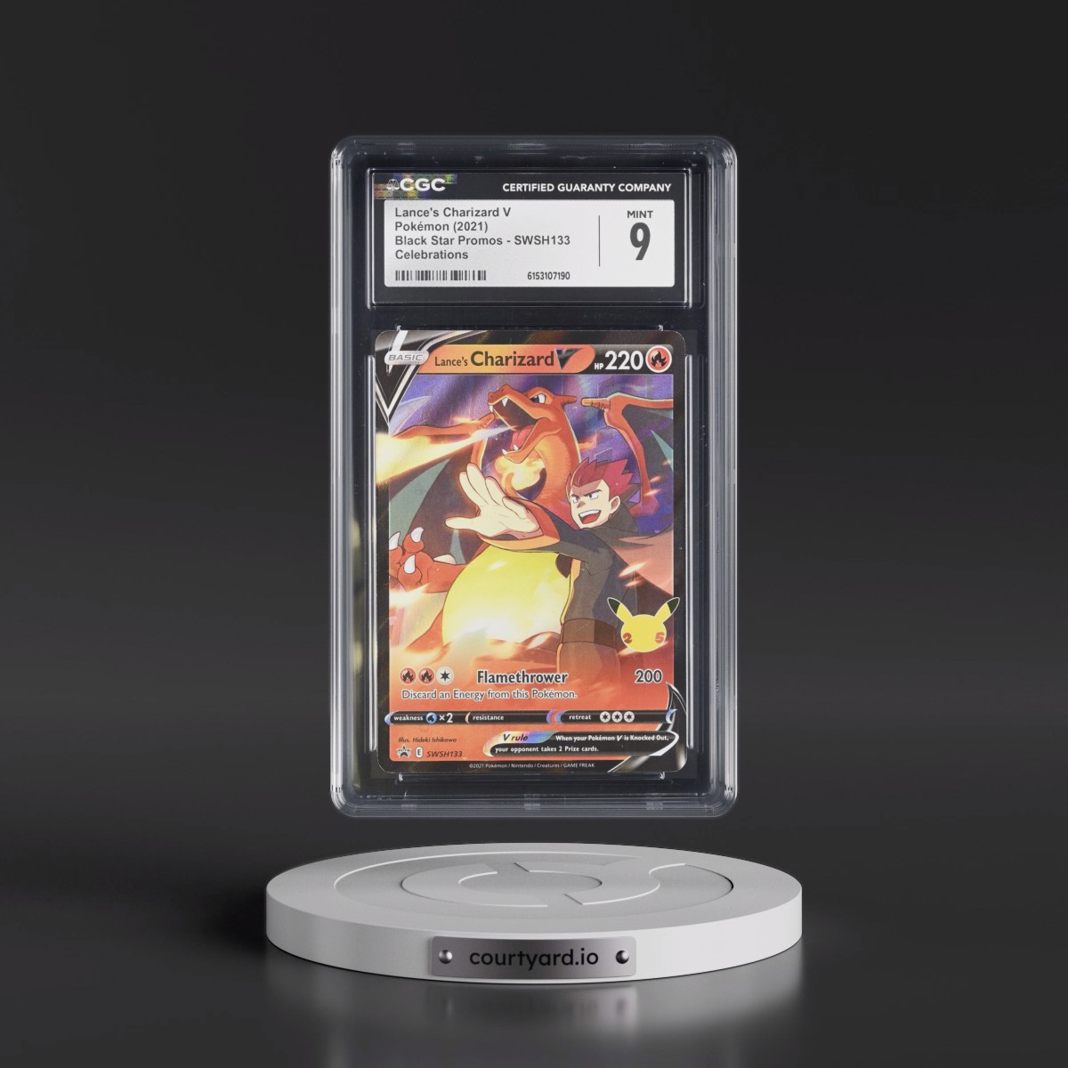 2017 Black Star Promos - Sword & Shield #SWSH133 Lance's Charizard V - Celebrations (Holo) (CGC 9 MINT)
