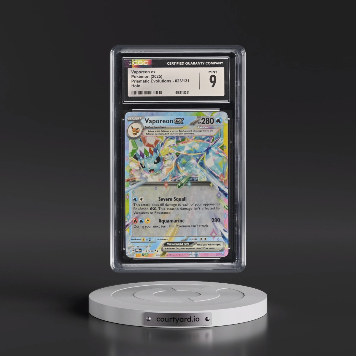 2024 Prismatic Evolutions - PRE EN #023/131 Vaporeon ex - Holo (CGC 9 MINT)