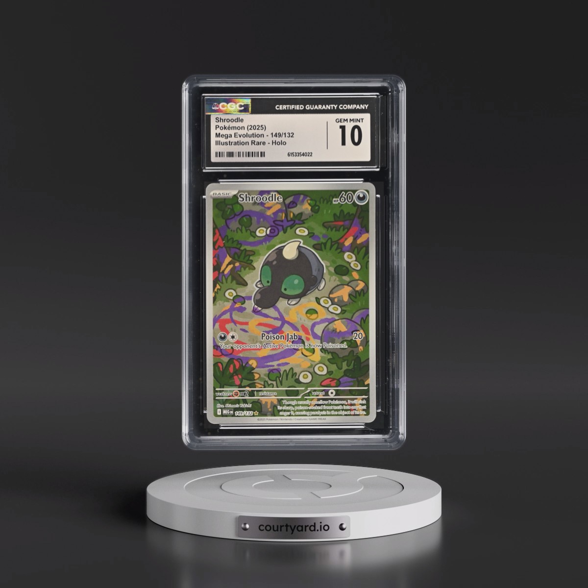 2025 Mega Evolution - MEG EN #149/132 Shroodle - Illustration Rare Holo (CGC 10 GEM MINT)