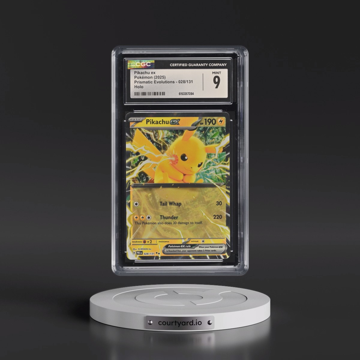 2024 Prismatic Evolutions - PRE EN #028/131 Pikachu ex - Holo (CGC 9 MINT)